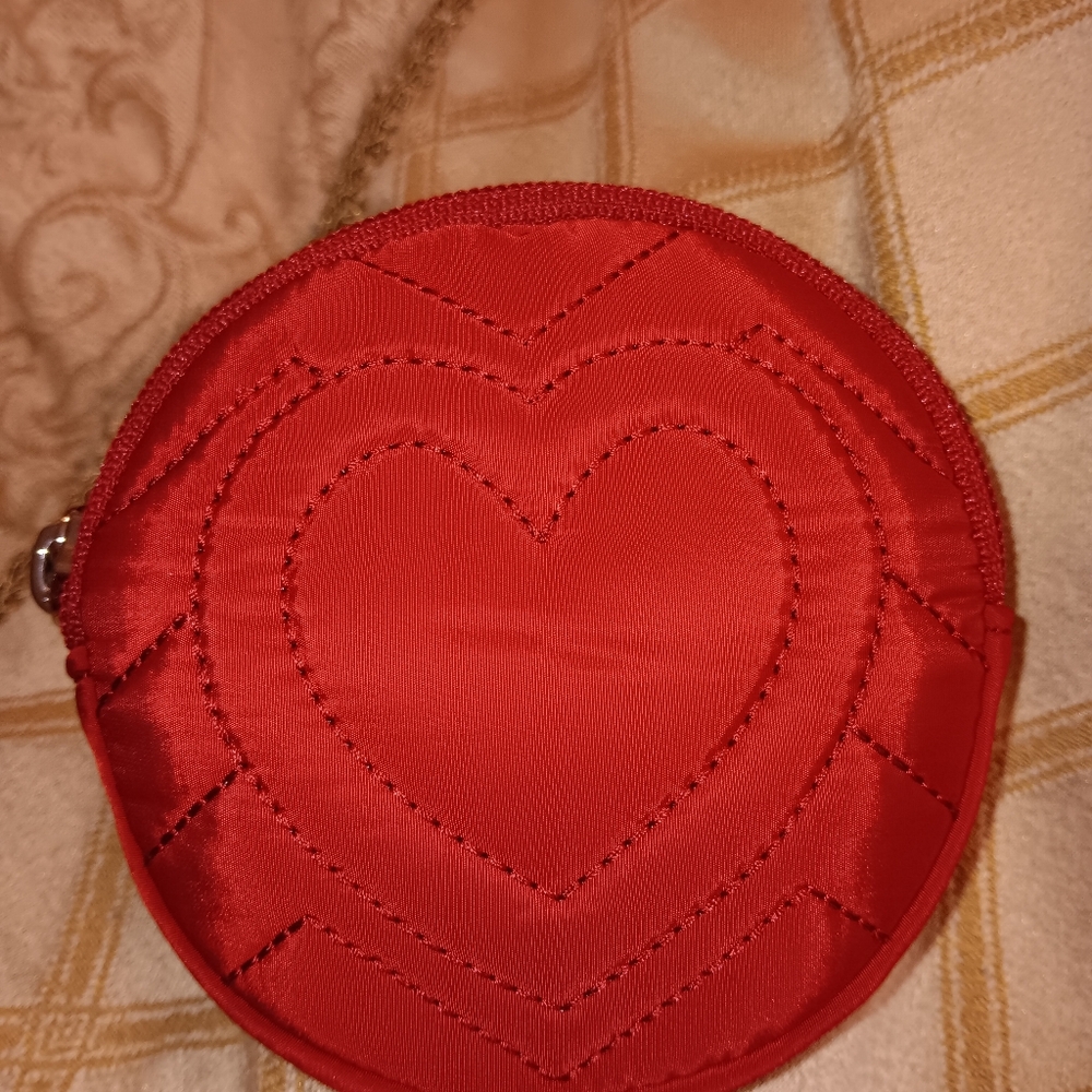 Fossil Red Heart Coin Purse